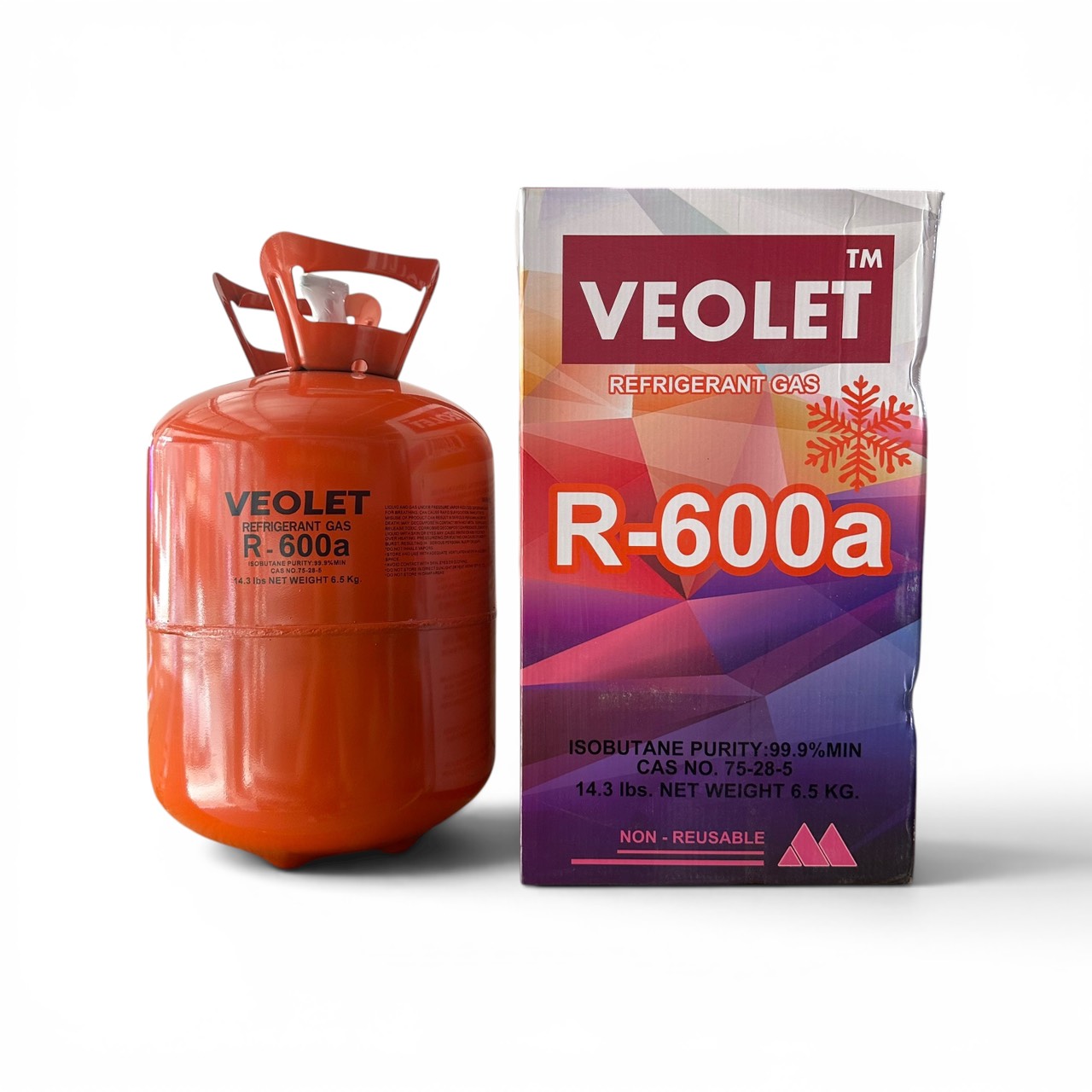 น้ำยาแอร์ R600a VEOLET 6.5 กก.