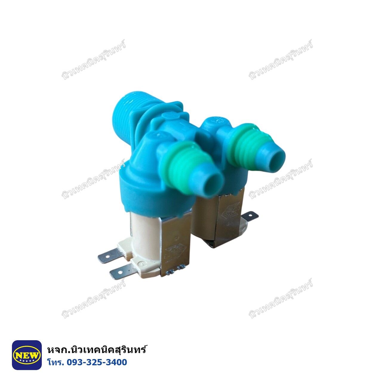 วาล์วน้ำคู่เครื่องซักผ้า Samsung สีฟ้า ขาหันข้าง · DC62-00311C · 220/240V